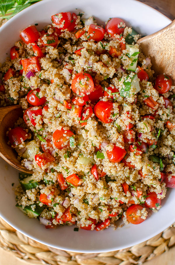 Closeup of salad in a bowl