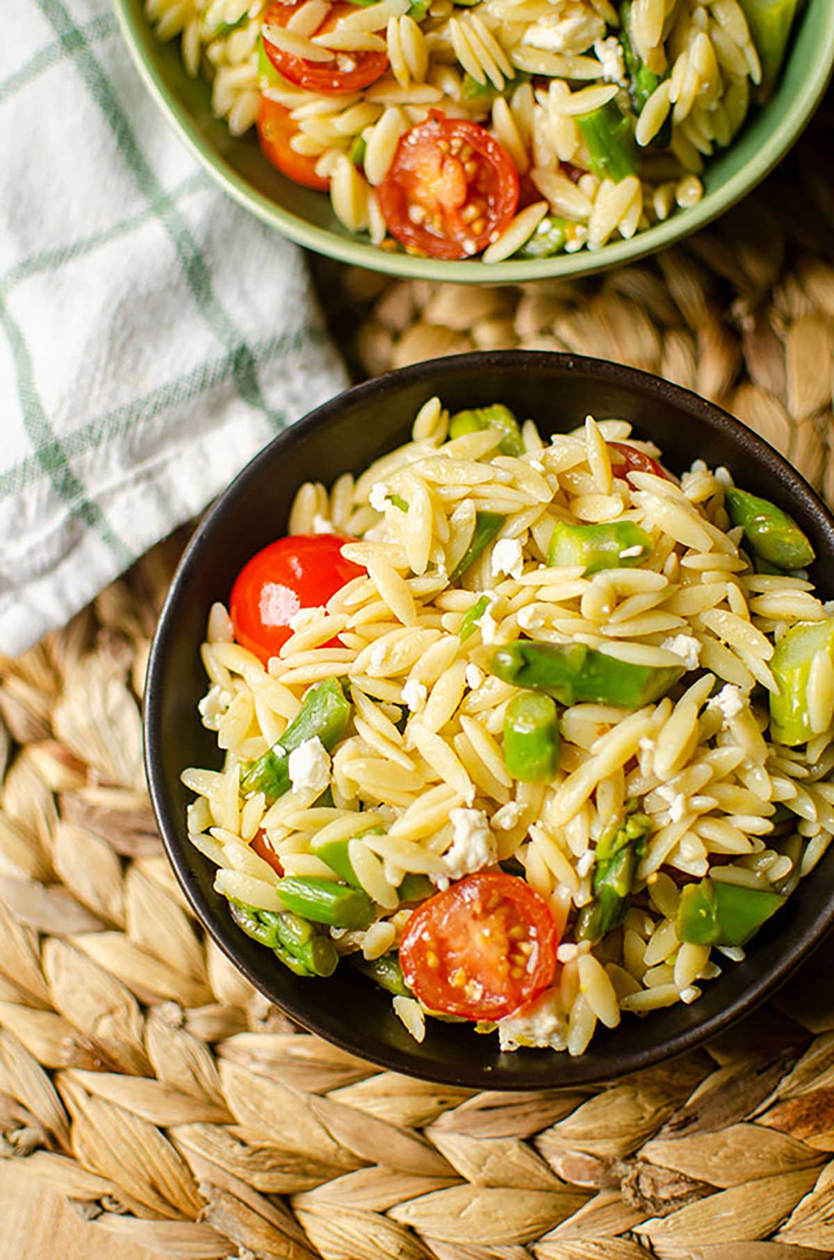 Lemon Orzo Salad with Asparagus Living Lou