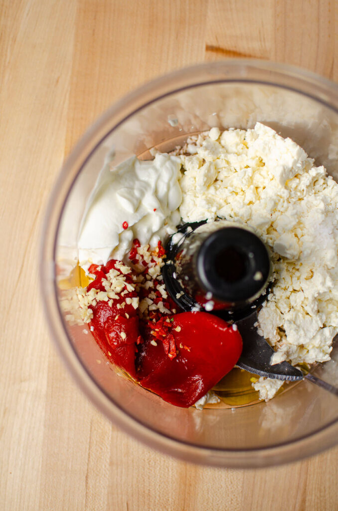 Dip ingredients in a food processor before pureeing.